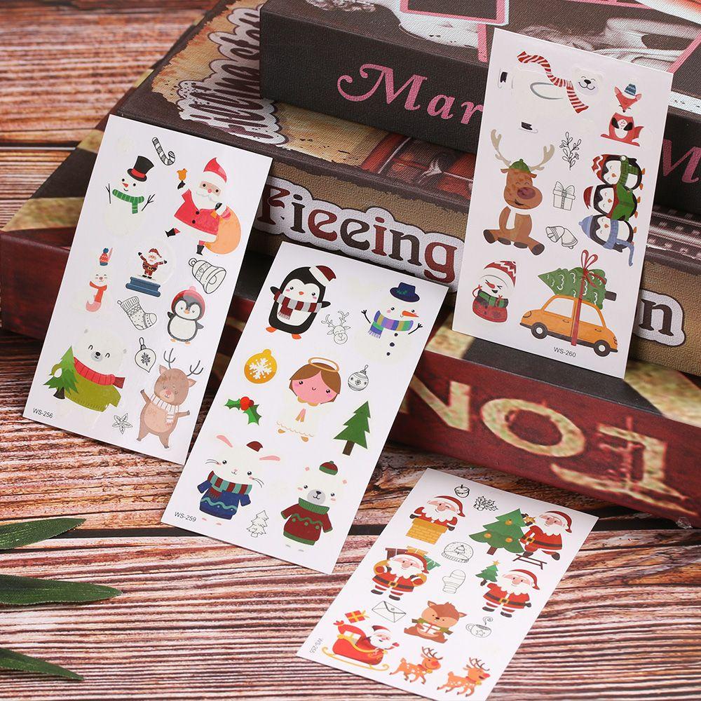 Hình Xăm Dán Tạm Thời Họa Tiết Giáng Sinh Phát Sáng Trong Bóng Tối Trang Trí