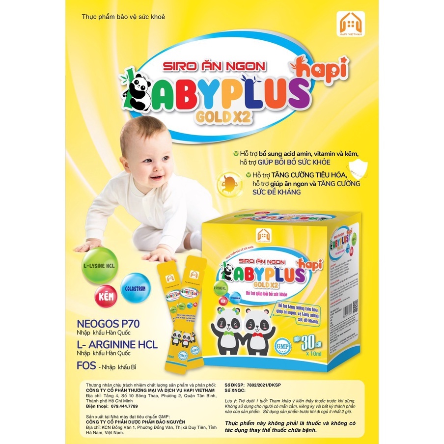 Siro Ăn Ngon BABYPLUS Cho Trẻ Biếng Ăn, Tăng Cân Tự Nhiên