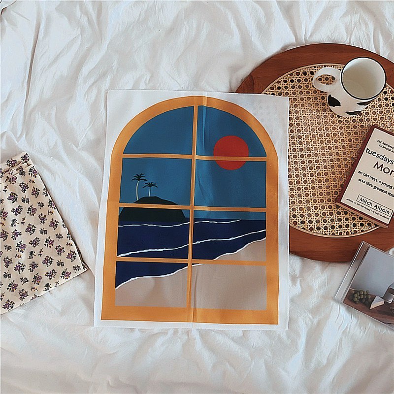 Tranh Vải Hình Cửa Sổ