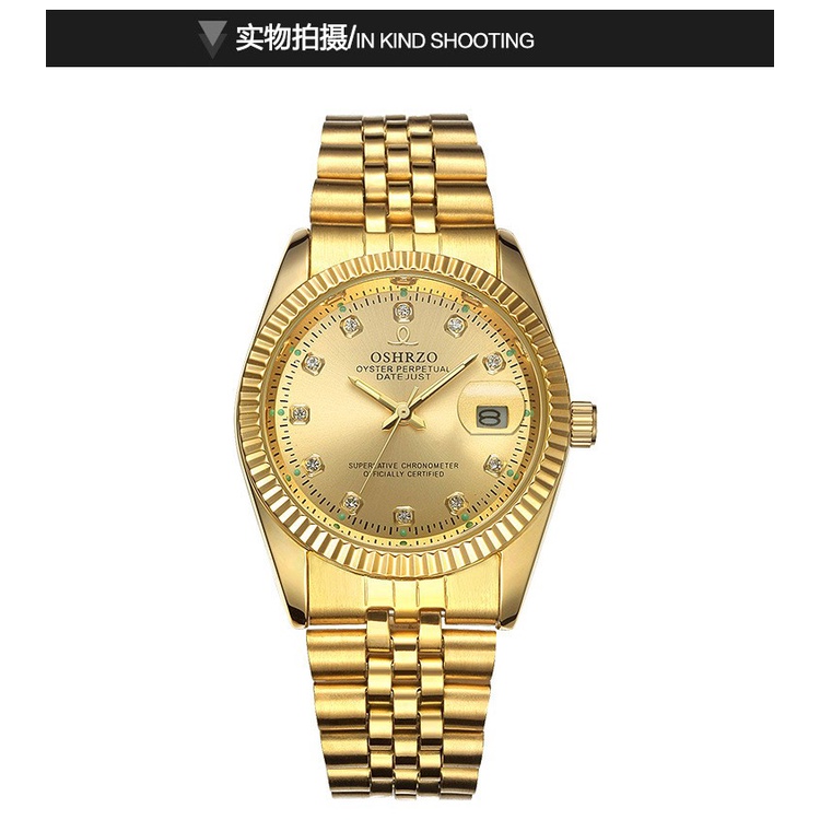 Men's High-End Watch Business Women's Steel Belt Non-Mechanical Watch Waterproof Calendar Luminous Couple Watch
