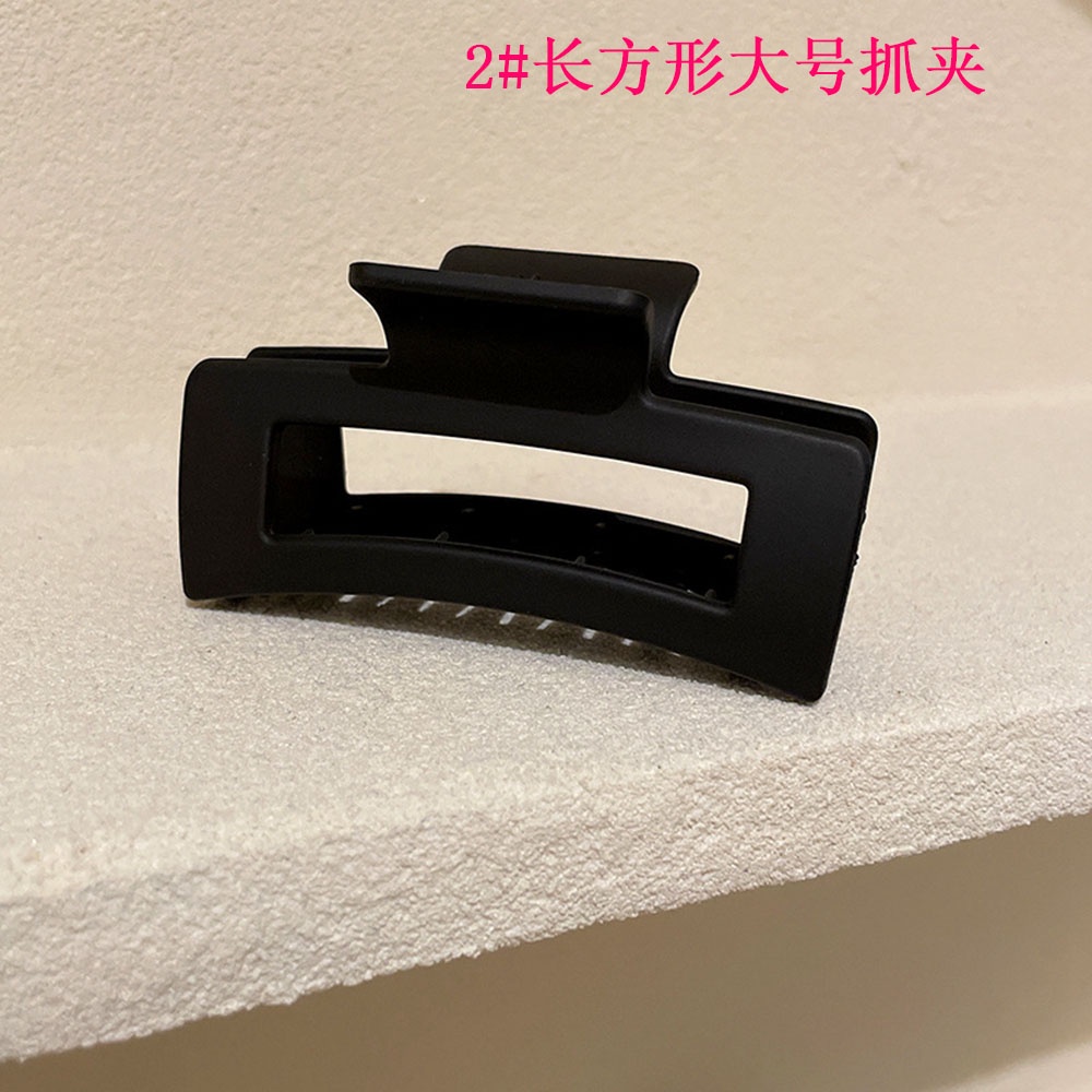 Kẹp tóc cỡ lớn màu đen nhám 6 kiểu tùy chọn phong cách Hàn Quốc chất lượng cao