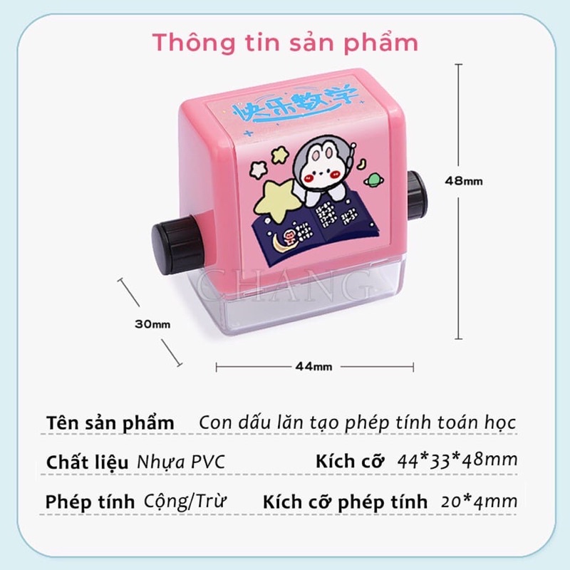 Con dấu lăn tạo phép tính cộng trừ cho học sinh