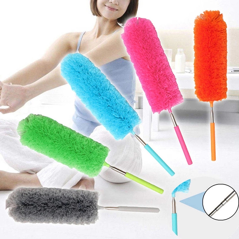 Chổi quét bụi tay cầm thép không gỉ điều chỉnh linh hoạt cho xe hơi