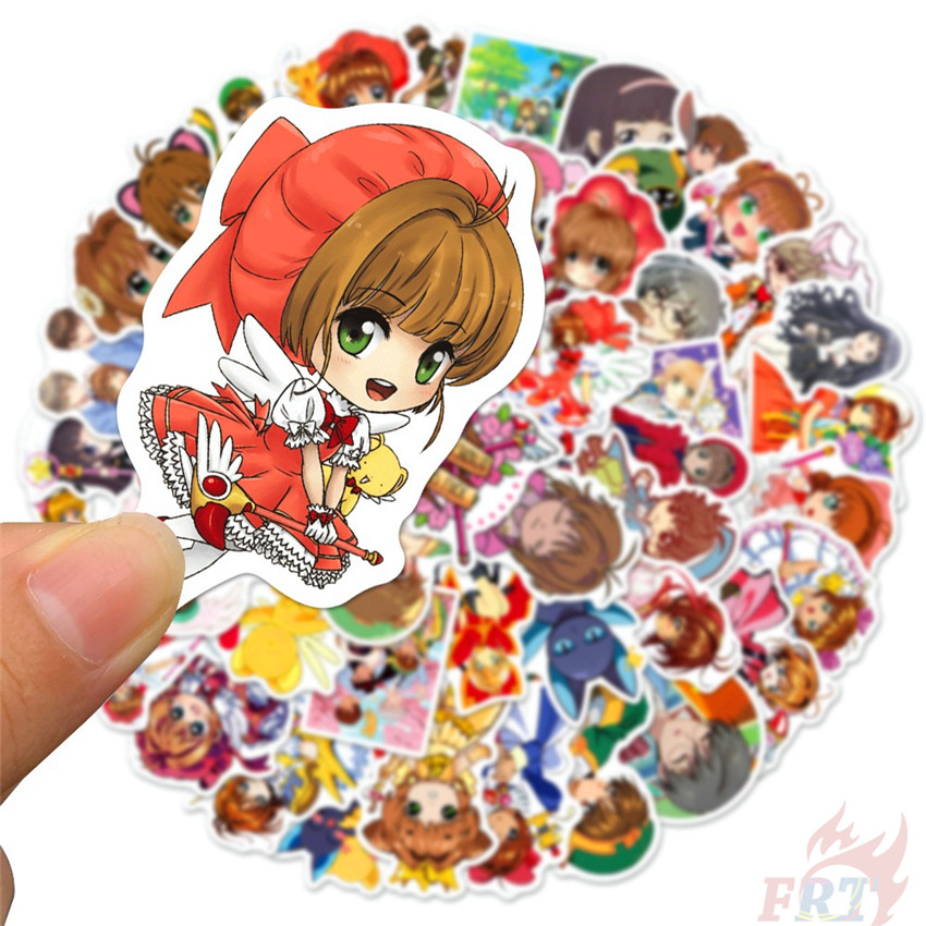 ❉ Card Captor SAKURA - Series 04 Anime Kinomoto Sakura LI SYAORAN CERBERUS Stickers ❉ 50Pcs/Set DIY Fashion Luggage Laptop Skateboard Decals Doodle Stickers