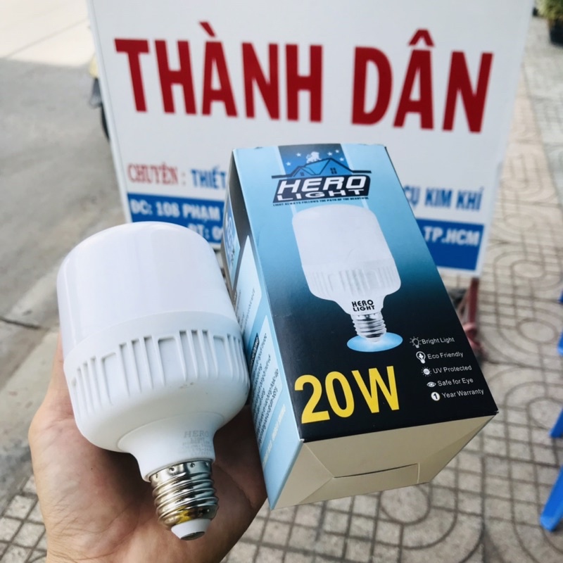 Bóng đèn LED BULB 10W, 15W, 20W, 30W, 40W, 50W siêu tiết kiệm điện, Bóng đèn led búp Trụ nhựa