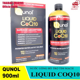 NƯỚC UỐNG HỖ TRỢ TIM MẠCH LIQUID COCQ10 QUNOL 900ML | NƯỚC UỐNG DÀNH CHO NGƯỜI BÊNH TIM MẠCH
