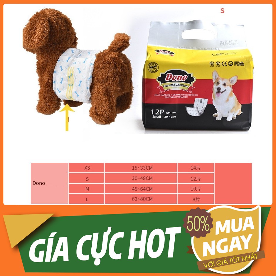 BỈM CHO CHÓ ĐỰC HIỆU DONO - GIỮ VỆ SINH SẠCH SẼ CHO CHÓ