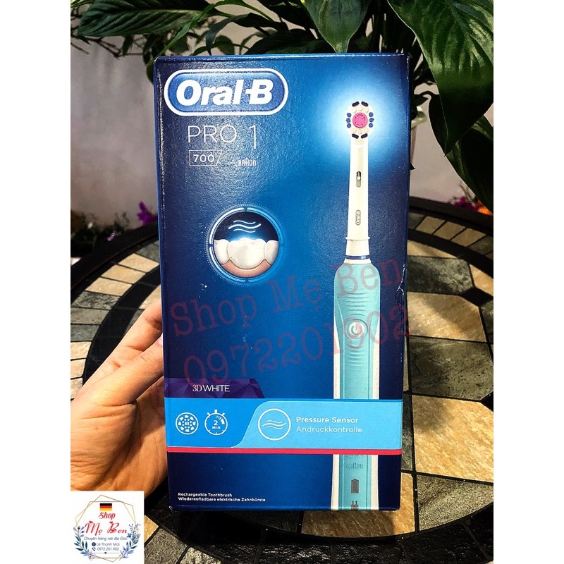 BÀN CHẢI ĐIỆN ORAL B PRO 1 - 700 3D White