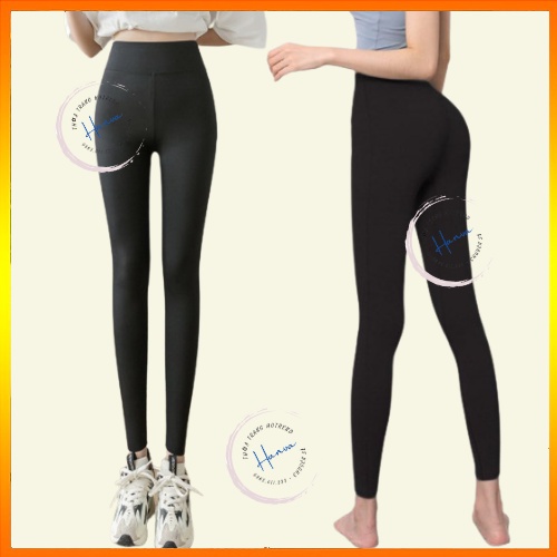 Quần Legging Nữ Dáng Dài Chất Thun Co Giãn Mềm Mát Có Viền Nâng Mông Ôm Sát Tôn Dáng Hanva