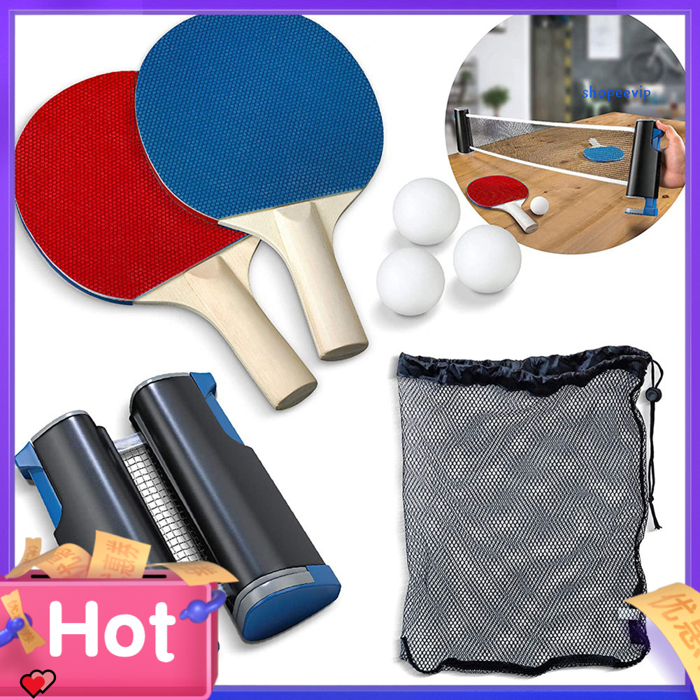 Lưới Bóng Bàn Kèm 3 Vợt Ping Pong Ball 2