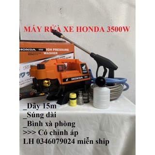 Máy xịt rửa áp lực cao HONDA MACHINE JAPAN 3500W,có chỉnh áp, dây 15m