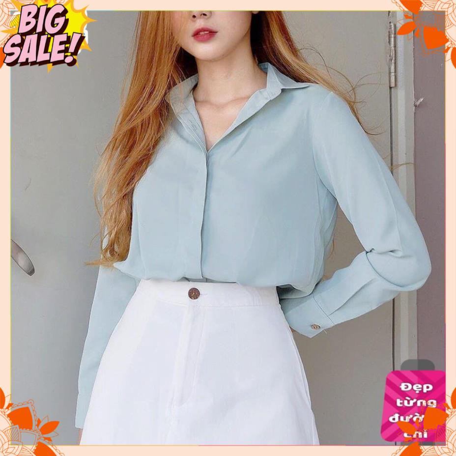 [HÀNG CAO CẤP] Áo sơ mi nữ công sở chất lụa nhiều màu cao cấp