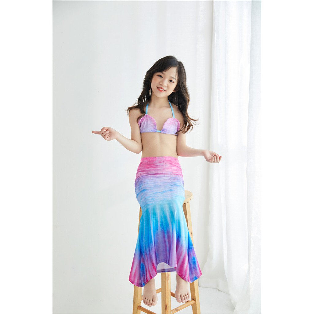 Quần áo tắm hóa trang nàng tiên cá, bikini đồ bơi đi biển cho bé gái siêu xinh E406