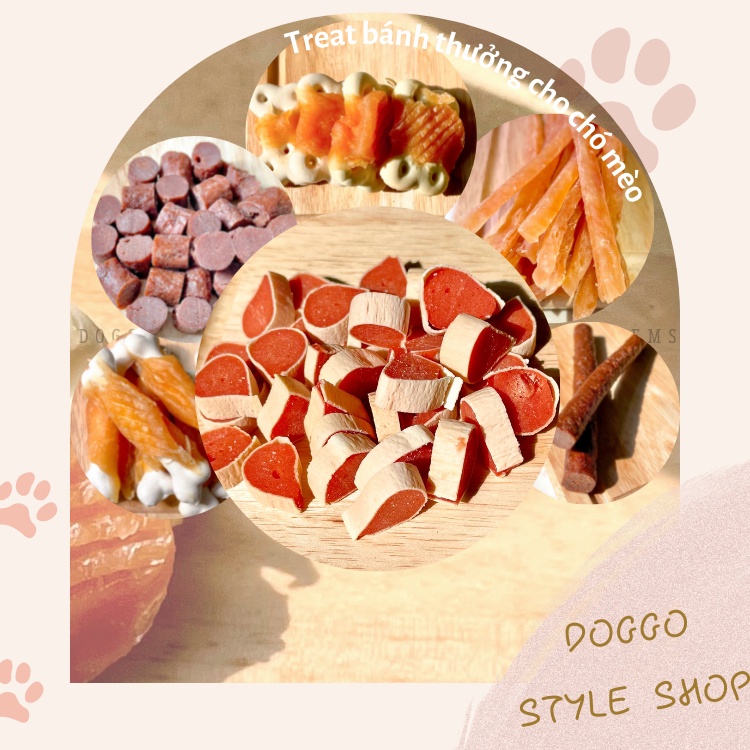 Thức Ăn Treat Bánh Thưởng Cho Chó Giúp Sạch Răng Cung Cấp Protein Chống Hôi Miệng Cải Thiện Tiêu Hóa Doggostyle