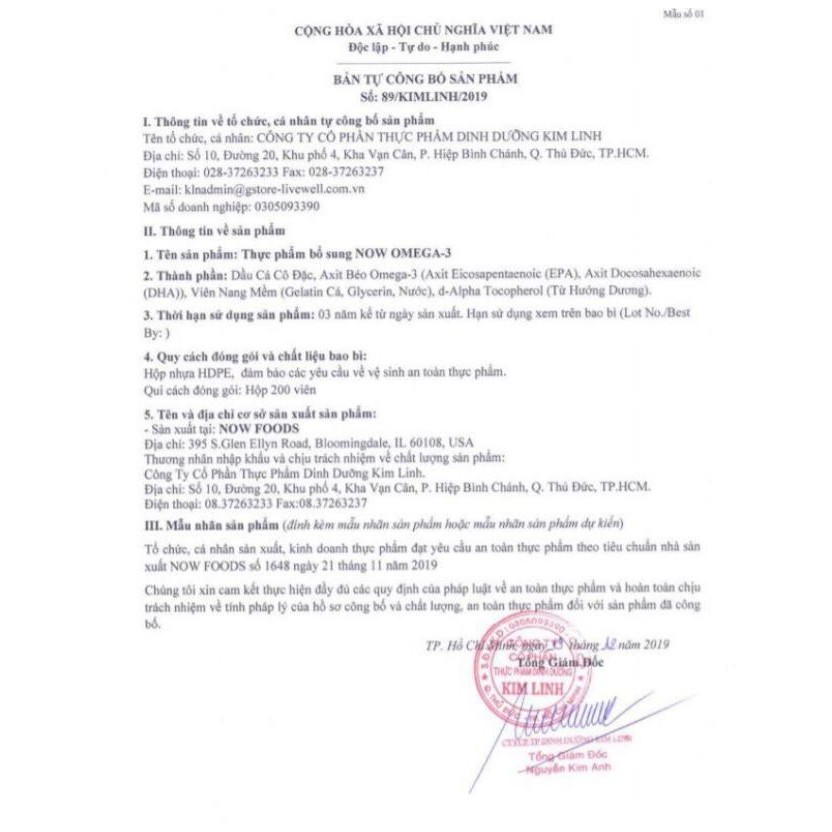 Viên Uống Omega_3 1000mg from Fish Oil Spring Valley 180 Viên