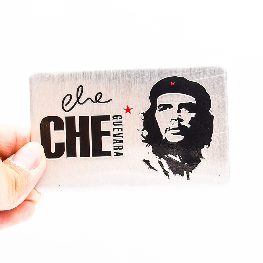 Set 2 Sticker Metal dán xe - Che Guevara - STICKER FACTORY