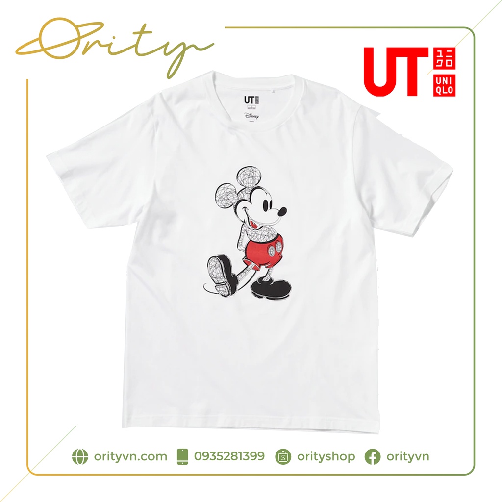 Áo thun in họa tiết Uniqlo UT T-Shirt - Mickey Stands UT