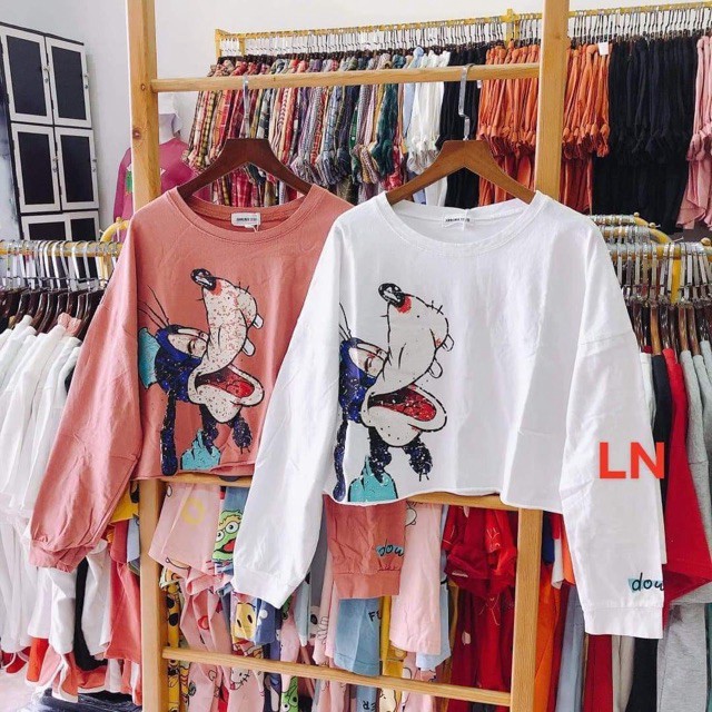 Áo croptop chó tai dài LN12 | BigBuy360 - bigbuy360.vn