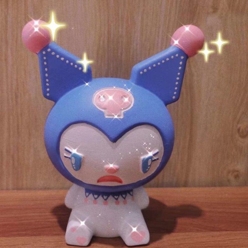 Tượng tô kuromi size to 18-25cm kèm màu và cọ