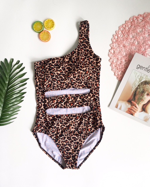 Bikini liền mảnh nữ hoạ tiết da beo sang chảnh