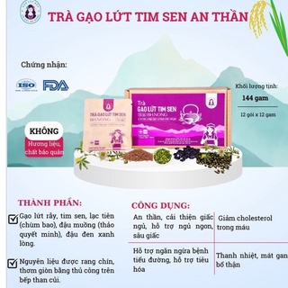 Trà Gạo Lứt Tim Sen Lạc Tiên Bhnong - Trà gạo lứt tim sen cô gái Bhnong hỗ trợ ngủ ngon, thanh lọc cơ thể