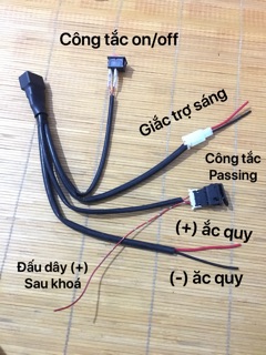 Mạch passing - on/off cho đèn trợ sáng (Tặng công tắc)