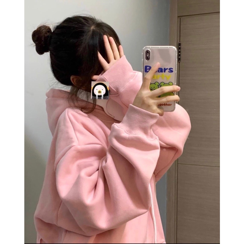 Áo Hoodie Bandana Nữ - Hoodie Hồng Họa Tiết Thổ Cẩm Dáng Rộng Tay Bồng Mũ 2 Lớp Ullzang - HANHAN SHOP | BigBuy360 - bigbuy360.vn