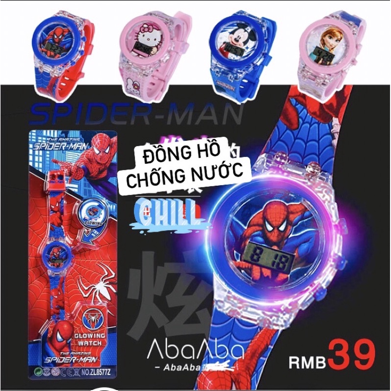 Đồng hồ cho bé chống nước có đèn