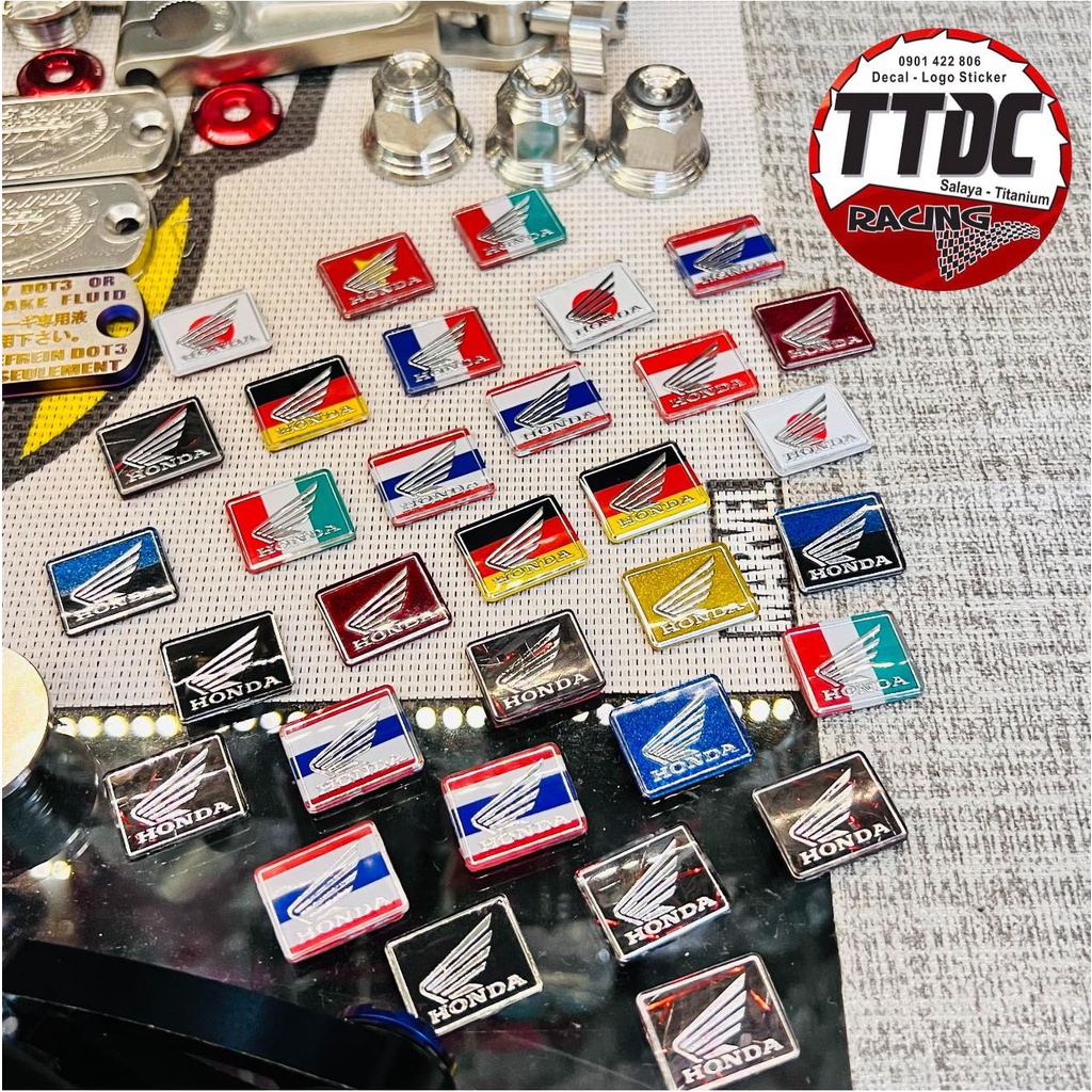 Tem Logo Cánh Chim Honda Chính Hãng Mod Màu Camay ánh kim cực đẹp ✌🇹🇭