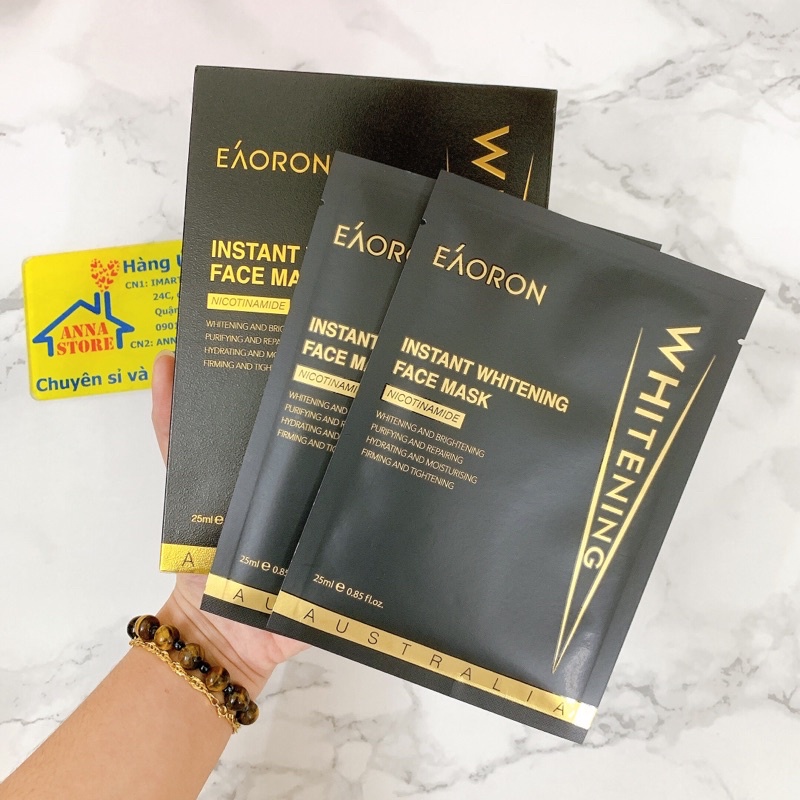 Mặt nạ làm dưỡng trắng da Eaoron Instant WhitUCSBLACKMORES CỦA ÚC - HÀNG AIR