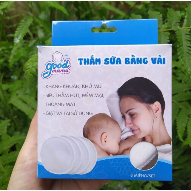 Miếng lót thấm sữa giặt được bằng vải Good Mama