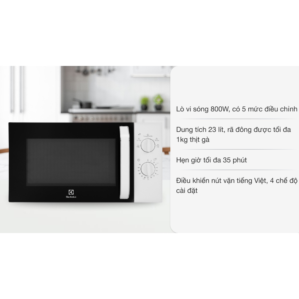 Lò vi sóng Electrolux EMM23K18GW 23 lít - Smart House