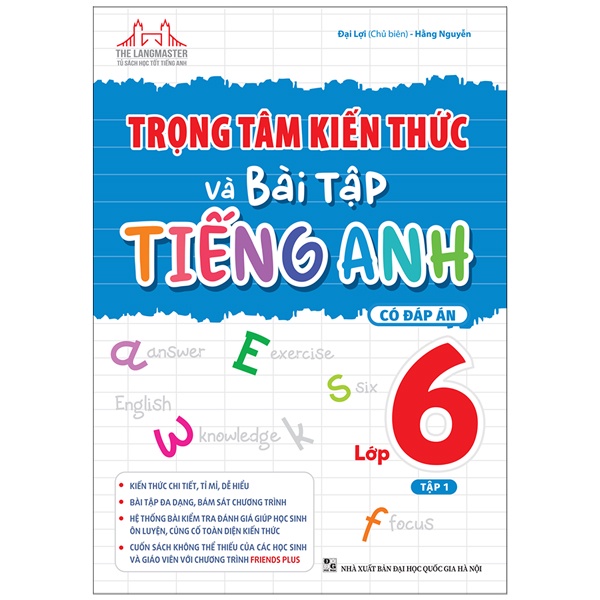Sách -Trọng Tâm Kiến Thức Và Bài Tập Tiếng Anh 6 - Tập 1 (Có Đáp Án)