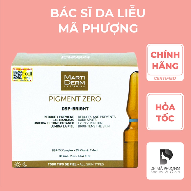(ỐNG LẺ) MARTIDERM PIGZERO DSP BRIGHT Ampoule dưỡng sáng đều màu da ỐNG LẺ