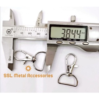 (20 cái) khoen móc càng cua kim loại thời trang mới màu bạc và đen dành cho túi xách, cặp, vali QN-F20 38.5*20.5mm