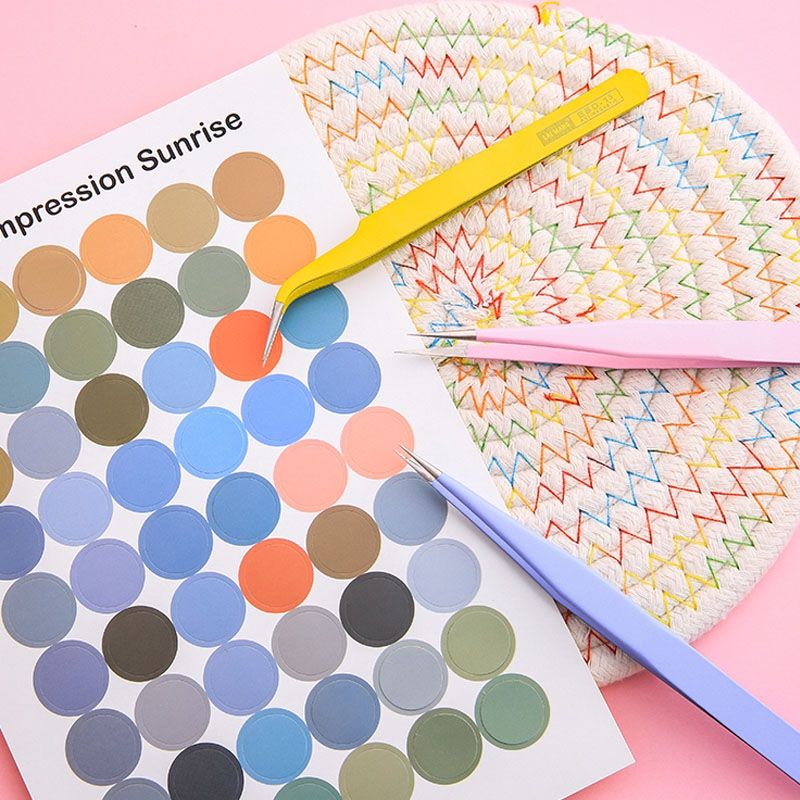Nhíp gắp sticker màu pastel, dụng cụ làm bullet journal