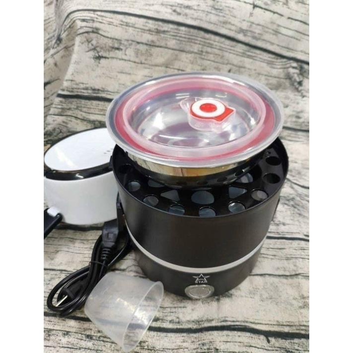 Hộp Cơm Hâm Nóng 3 Tầng Cắm Điện Inox - Cặp Lồng Cơm 3 Tầng Ủ Cơm Tự Động tặng kèm bộ thìa đũa dĩa Inox