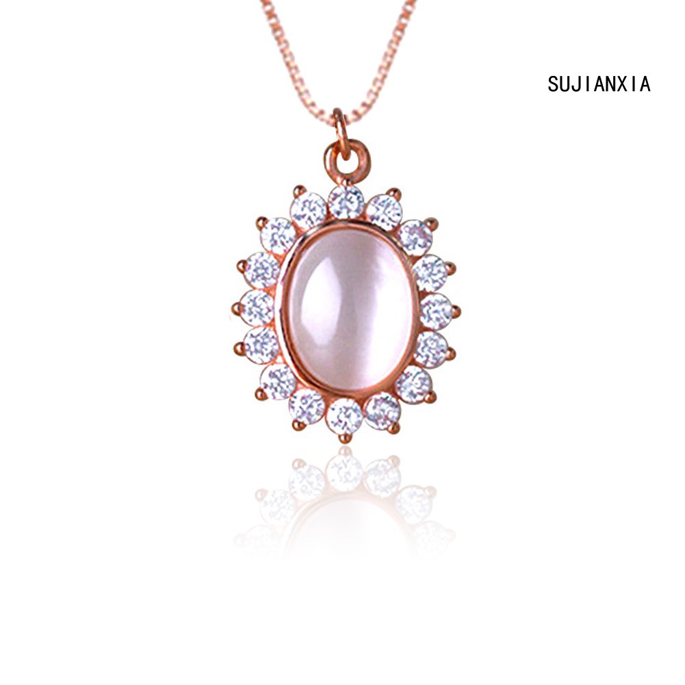 Mặt Dây Chuyền Đính Đá Opal Nhân Tạo Cổ Điển Cho Nữ