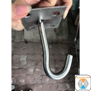 Móc treo đèn trang trí, móc treo quạt trần Inox có đế