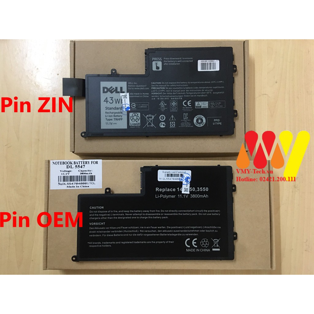 Pin laptop Dell Inspiron 15-5542 5545 5547 5548 (ZIN)- 3 CELL