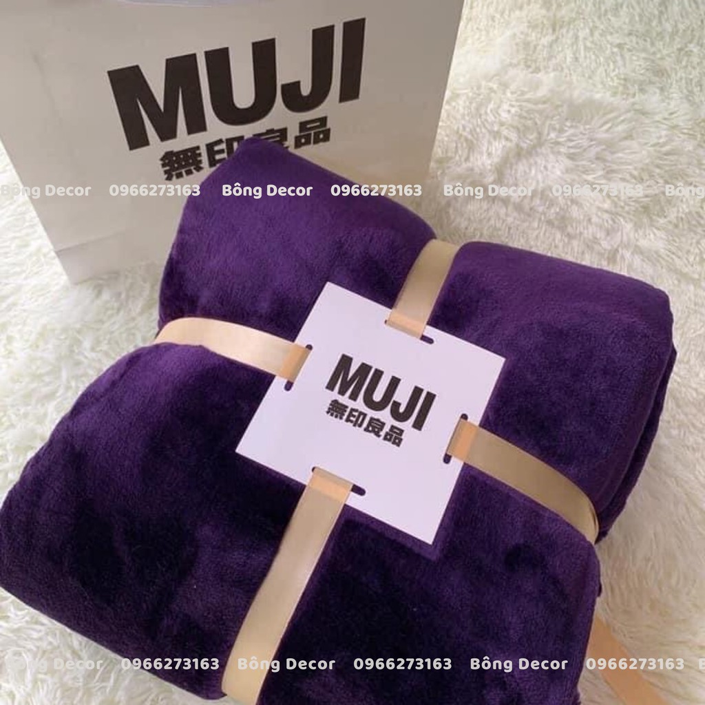 Chăn Lông Tuyết Muji HIN BEDDING Siêu Mềm Mịn, Chăn Lông Tuyết Cao Cấp Kích thước 2mx2m3