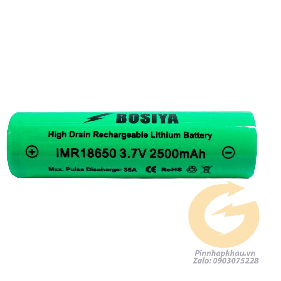 [P05] Pin sạc 18650 Bosiya xã cao 35A 2600mah hàng chính hãng dùng cho thiết bị cầm tay, quạt, laptop, khoan