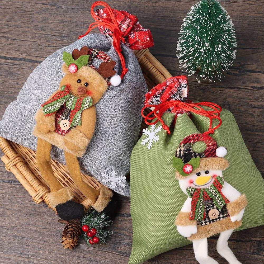 CHOOKEY Túi Dây Rút Đựng Quà Giáng Sinh