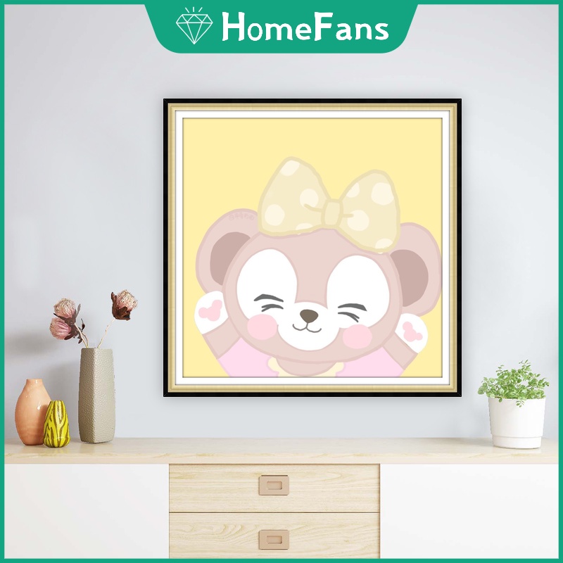 Bộ Tranh Đính Đá 5D Tự Làm 30x30cm / 40x40cm / 50x50cm Hình Disney Đáng Yêu Trang Trí Nhà Cửa
