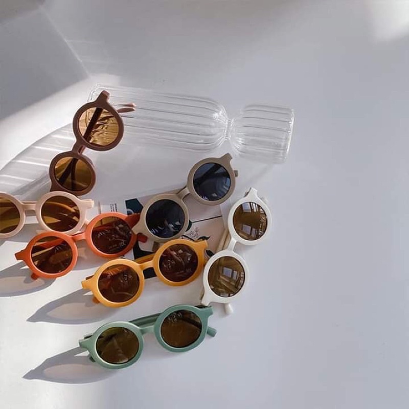 Kính mắt trẻ em, kính gọng tròn phong cách vintage cho bé trai bé gái K0007