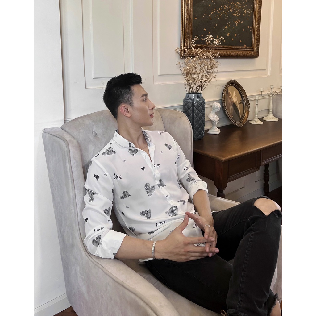 áo sơ mi lụa dài tay form rộng S10