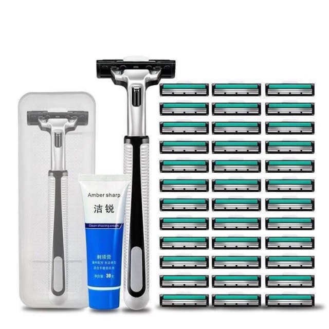 DAO CẠO RÂU 1 Bộ 36 Lưỡi Kép cực sắc + Tặng tuýp kem cạo râu