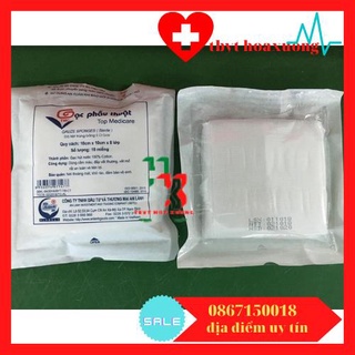 Túi 50 gói gạc phẫu thuật tiệt trùng an lành 10 x10 x8 lớp