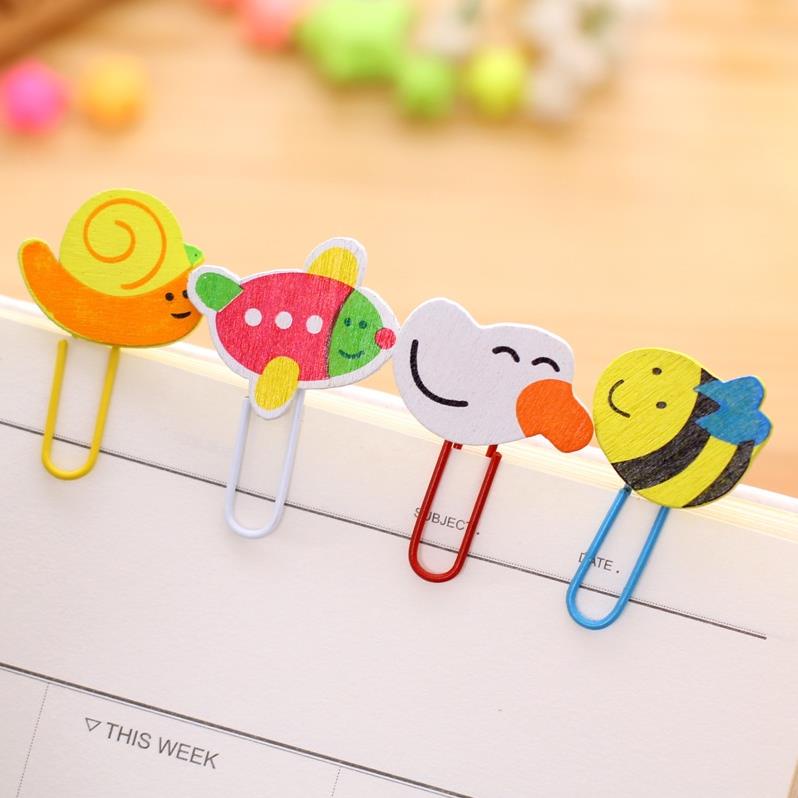 Kẹp giấy hoạt hình MILASO kim kẹp giấy kiêm bookmark sổ họa tiết hoạt hình đáng yêu nhiều màu SC-001425
