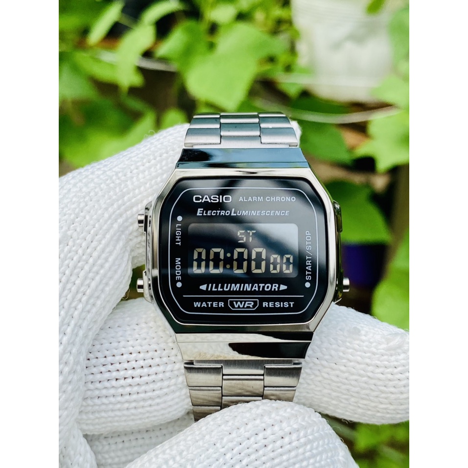 Đồng hồ nam casio vintage , chính hãng fullbox  A168WGG-1B